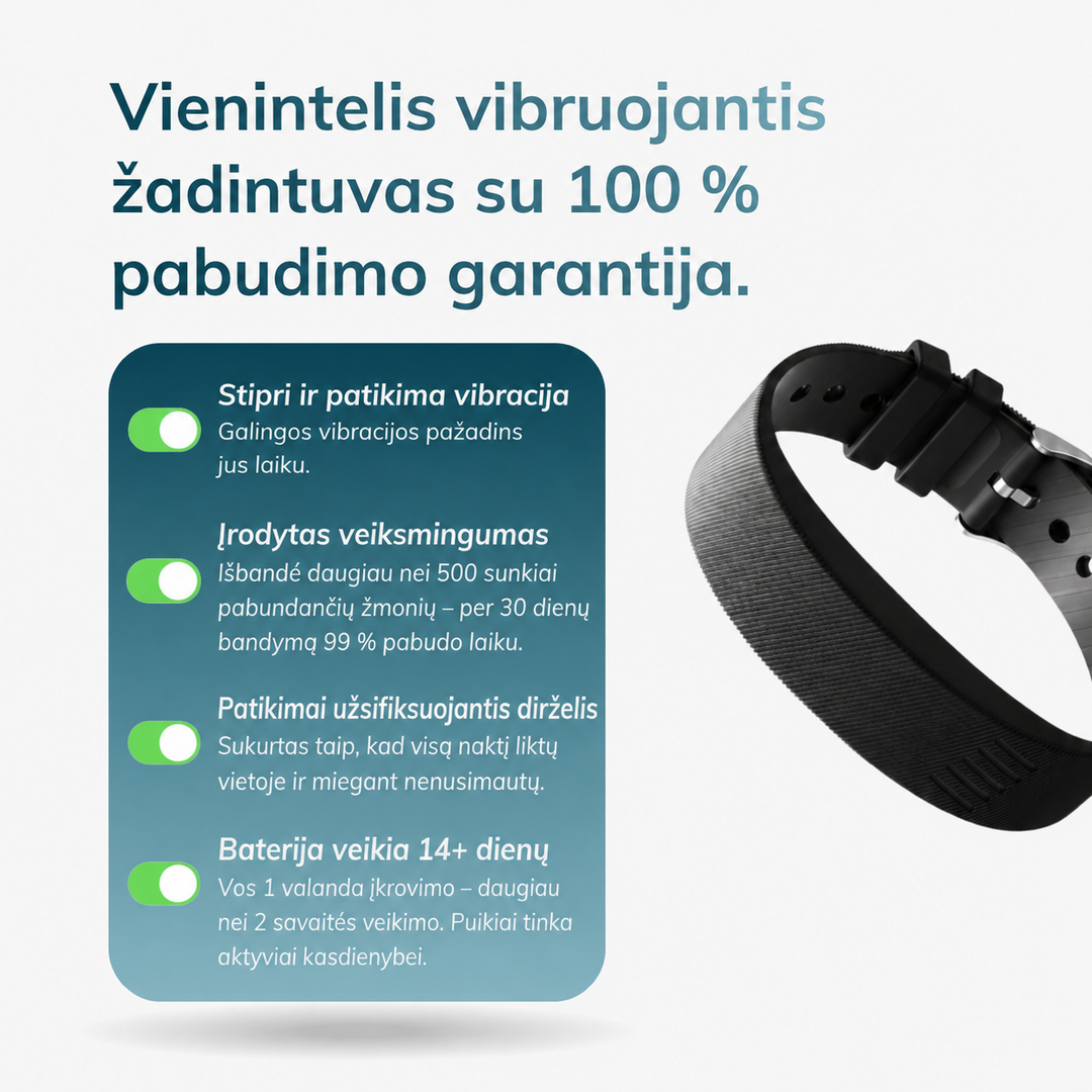 FitSleeps apyrankė - 100 % pabudimo žadintuvas