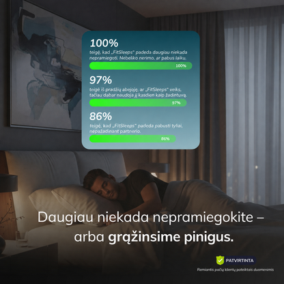 FitSleeps apyrankė - 100 % pabudimo žadintuvas
