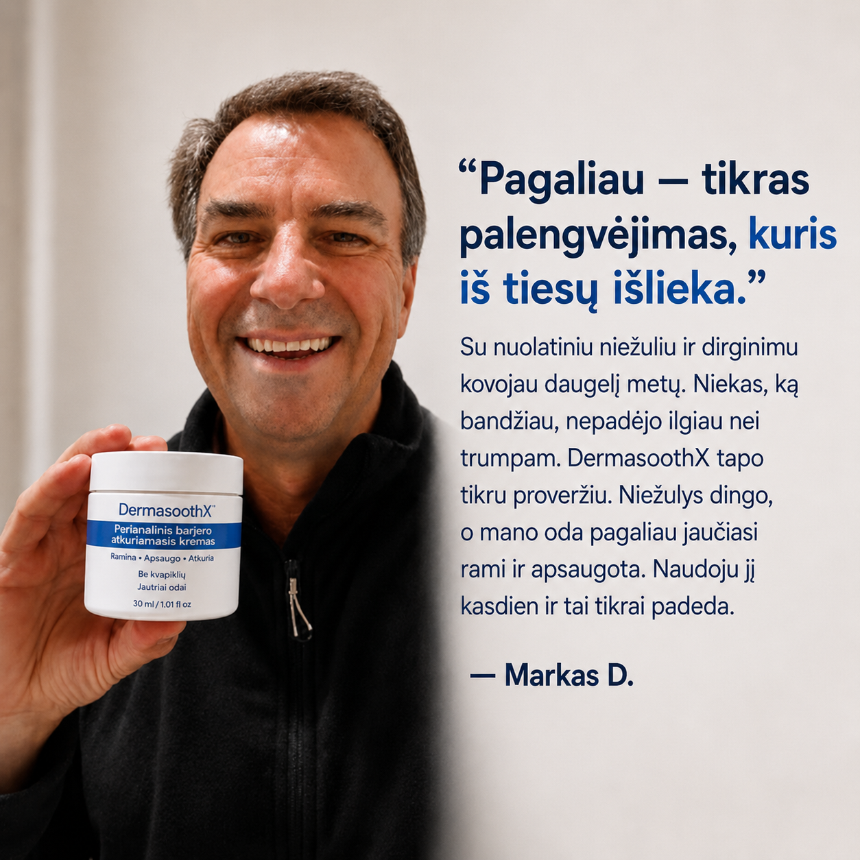 DermasoothX® odos barjerą atkuriantis kremas